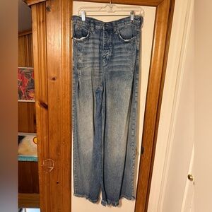 Free People Blue Old West Slouchy 27